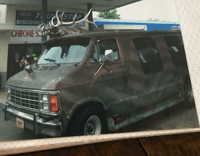 My Father Found This Gem At A Gas Station A Long Time Ago And Took A Photo Of It. (Yes, It’s Covered In Pennies.)