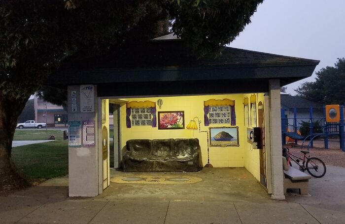 This Bus Stop Looks Like A Living Room