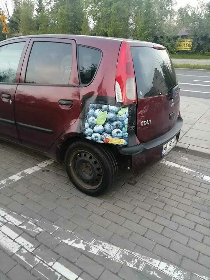 Car Body Patch From Grocery Bag