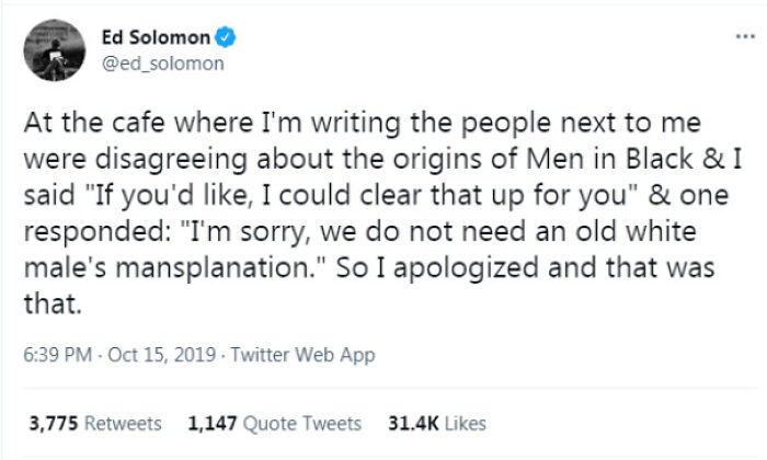 Ed Solomon Is The Person Who Wrote Men In Black