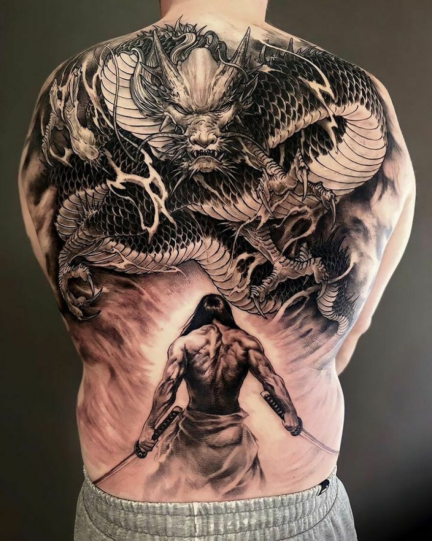 Herzo Ink Tattoo - Warrior Women with Dragon | Facebook