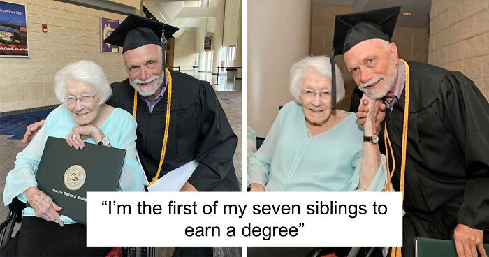 Proud Mum, 99, Witnesses First Of Her Seven Children Graduate College at 72