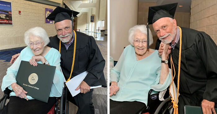 Proud Mum, 99, Witnesses First Of Her Seven Children Graduate College at 72