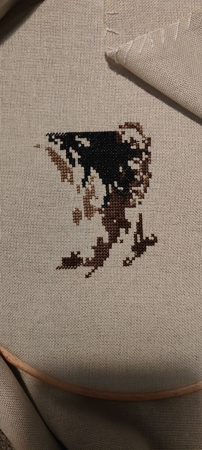 My Cross Stitch Process Of Jin Sakai Took Me 8 Months To Finish