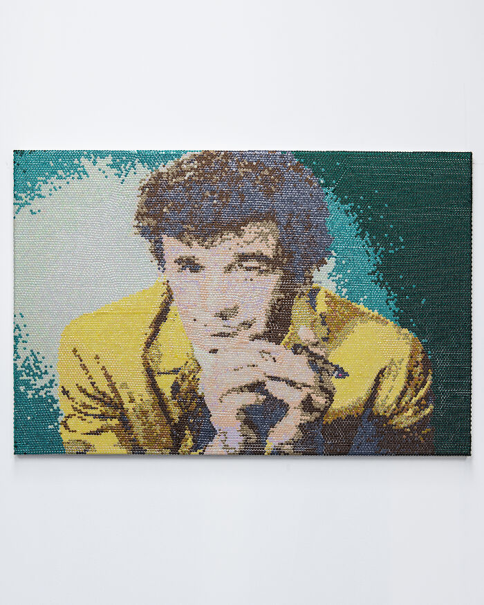 "Just One More Thing": Columbo Portrait Using 23,000 Sequins (9 Pics)