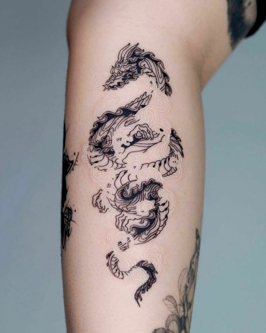 Dragon tattoo, tattoo sketch | Dragon tattoo sketch, Dragon tattoo art, Dragon  tattoo designs
