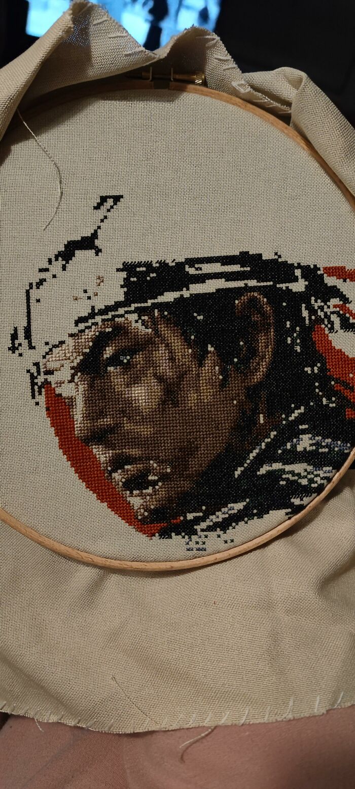 My Cross Stitch Process Of Jin Sakai Took Me 8 Months To Finish