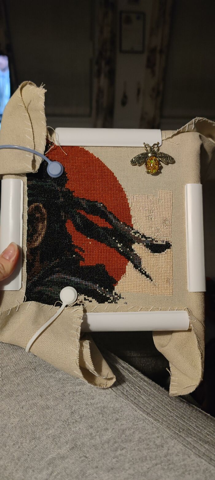 My Cross Stitch Process Of Jin Sakai Took Me 8 Months To Finish