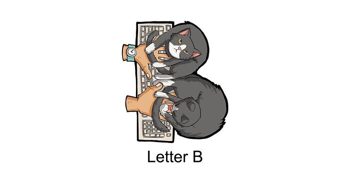 This Artist Created A Series Of Illustrations Showcasing The Cat Alphabet (26 Pics)