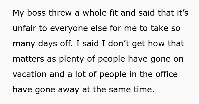 Boss Turns Down This Employee’s Vacation To Europe Because They Feel That Taking 7-9 Days Off Is ‘Unfair’ To Others