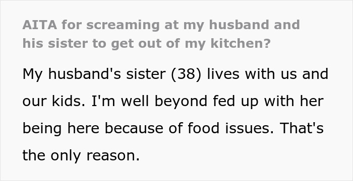 Woman’s Husband And His Sister Kept “Fixing” Her Food To The Point That She And Her Kids Would Refuse To Eat It, So She Finally Snaps