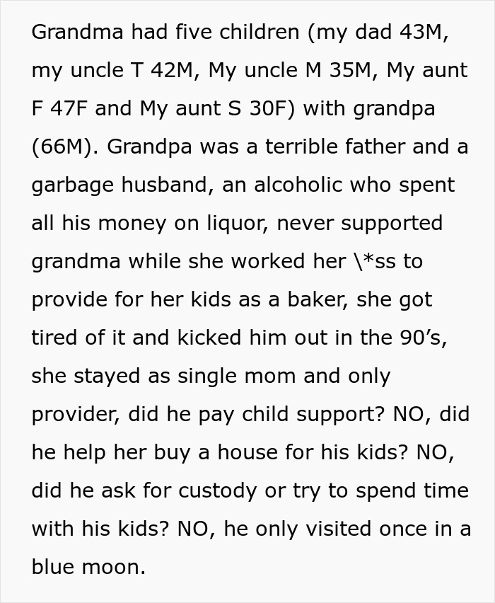 Guy Tells His Entire Family To "Grow Up" After They Got Mad At His 65 Y.O. Grandma For Having A Boyfriend And "Cheating" On Their Dad