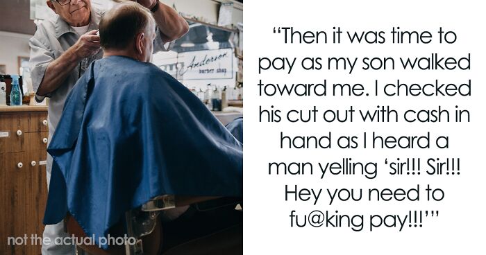 Customer Wants To Pay In Cash, Rude Barber Slaps It Out Of His Hands And Shows Him To The Credit Card Reader And He Maliciously Complies