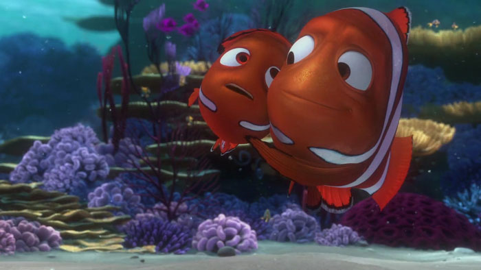 Marlin and Nemo hugging from Finding Nemo