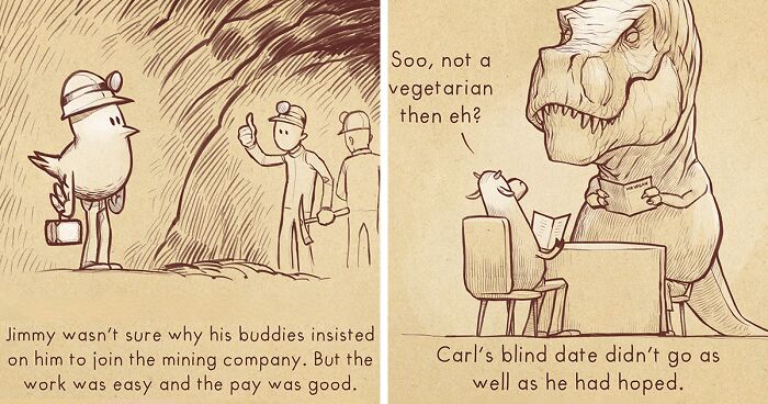 “Birds With Pants”: The Animals In My Comics Are Trying Hard To Be Humans (30 Pics)