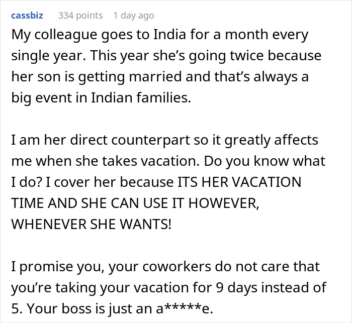 Boss Turns Down This Employee’s Vacation To Europe Because They Feel That Taking 7-9 Days Off Is ‘Unfair’ To Others