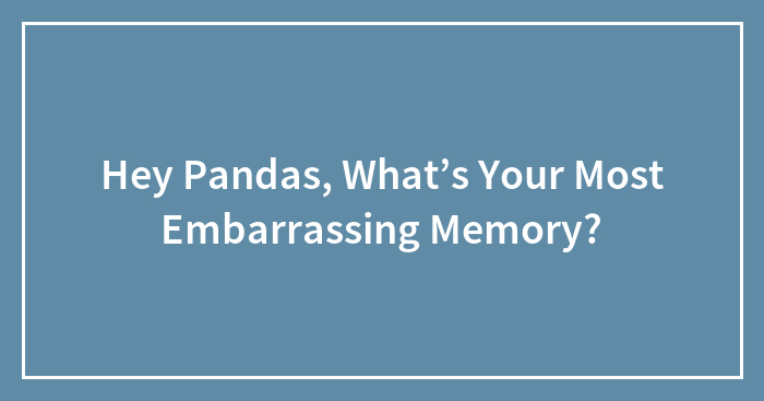 Hey Pandas, What’s Your Most Embarrassing Memory? (Closed)