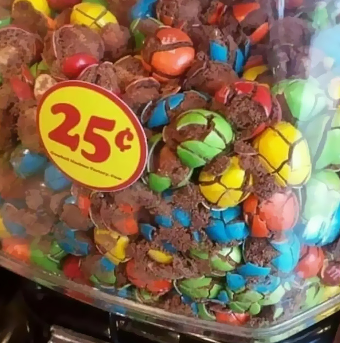 Cursed meme of crushed candies