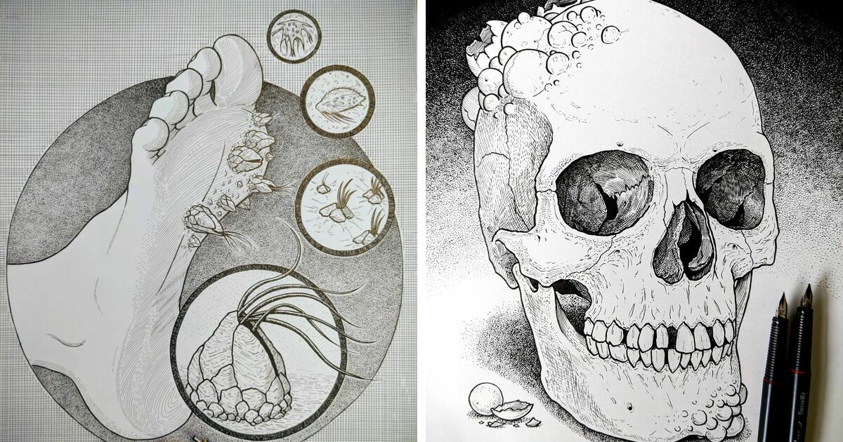 13 Unsettling Drawings With Creepy Stories By Ed Harrington Bored Panda