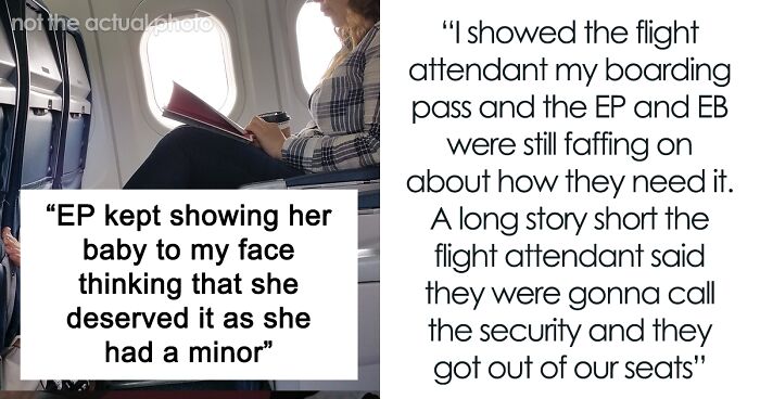 Entitled Parents Refuse To Move From This Person's Pre-Booked Seat, Move Only When Threatened With Security By Flight Attendant