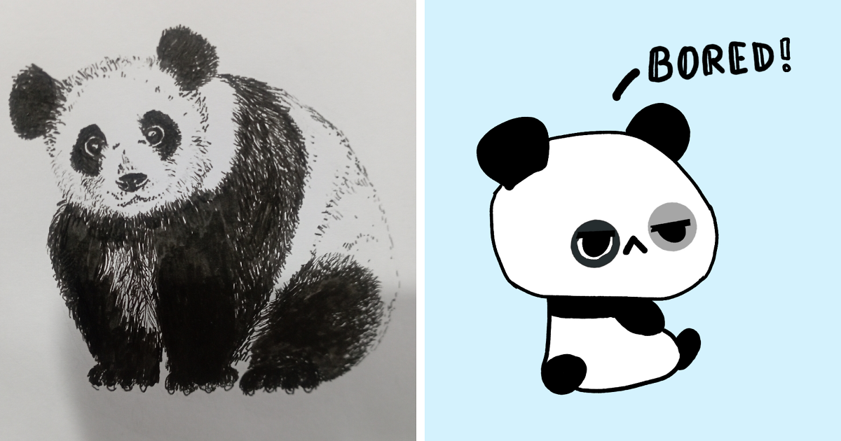 drawings of cute baby pandas