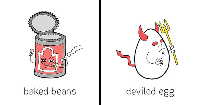 12 Drawings Of Specialty Foods In My Funny Cartoon Style