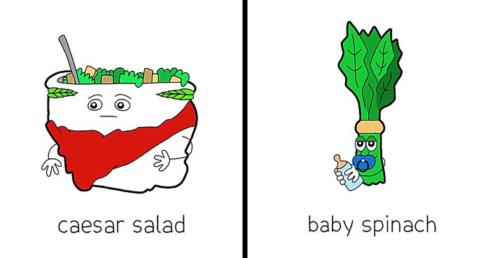 12 Cartoonish Foods That I Drew In My Comic Style