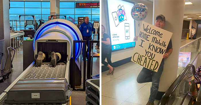 Here’s A List Of 50 Hilarious, Heartwarming And Straight-Up Bizarre Pics Taken In Airports