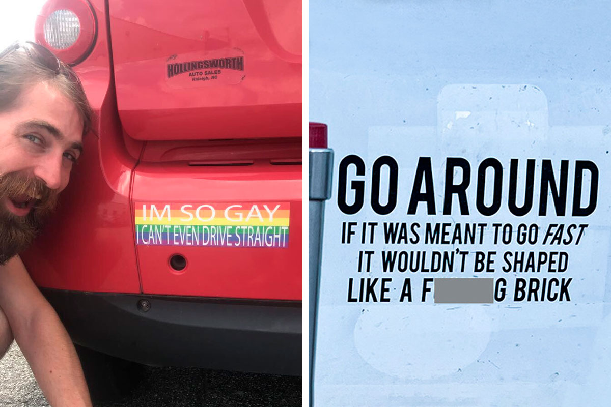 Here's Why You Really Shouldn't Have Bumper Stickers on Your Car