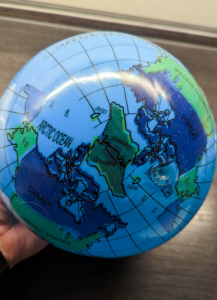 My Daughter Got A Globe Ball With Only America On It