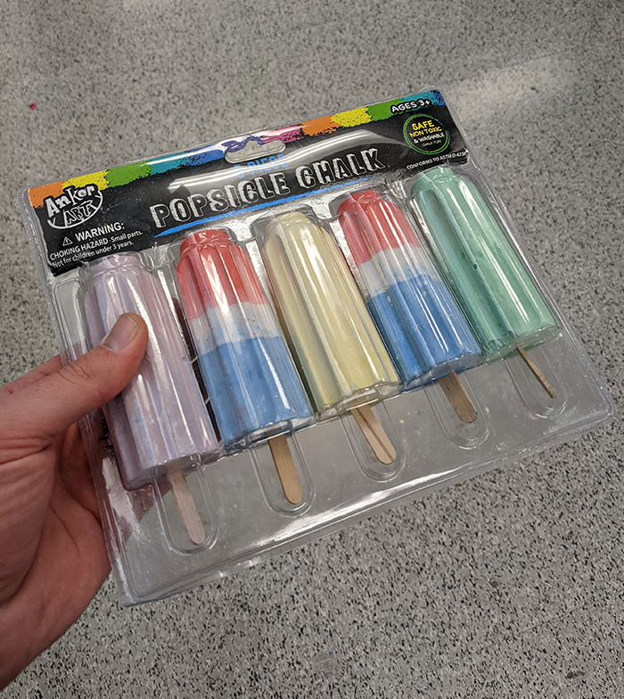 Chalk With A Popsicle Color, Shape, And Even A Wooden Handle. What Could Go Wrong With Giving These To Kids?