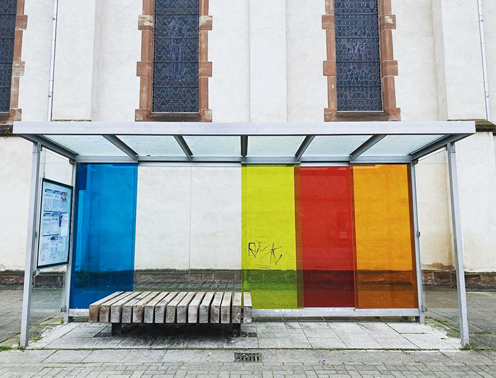 Colorful Bus Stop, Germany