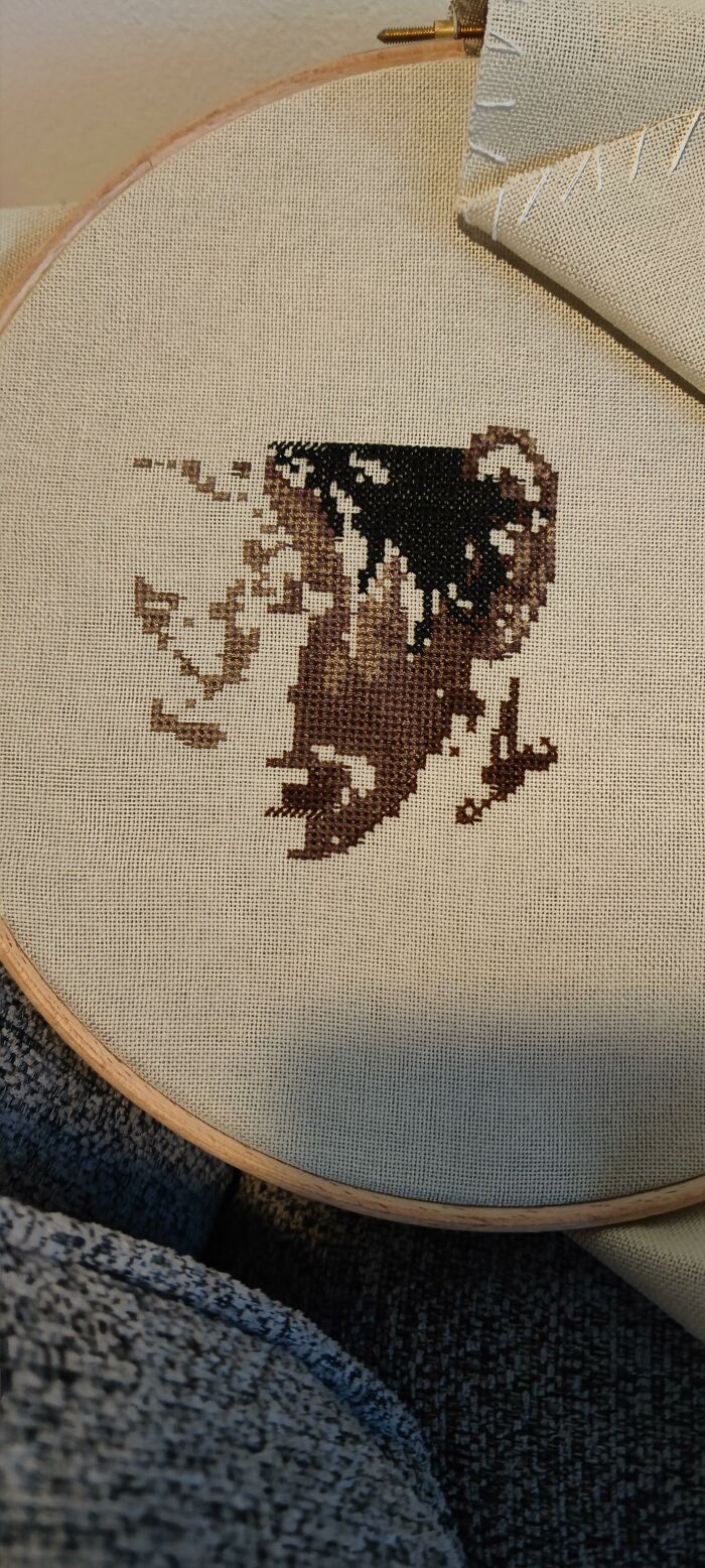 My Cross Stitch Process Of Jin Sakai Took Me 8 Months To Finish