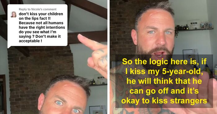 Dad Defends Himself After People Call Him Out For Kissing His 5 Y.O. On The Lips