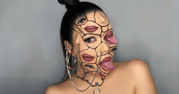 31 Illusionary Makeup Looks That You Might Need To Look At Twice To Figure Out Created By This Artist (New Pics)