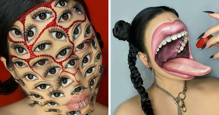 This Artist Creates Mesmerizing Makeup Illusions That You Might Need To Look At Twice To Figure Out (31 New Pics)