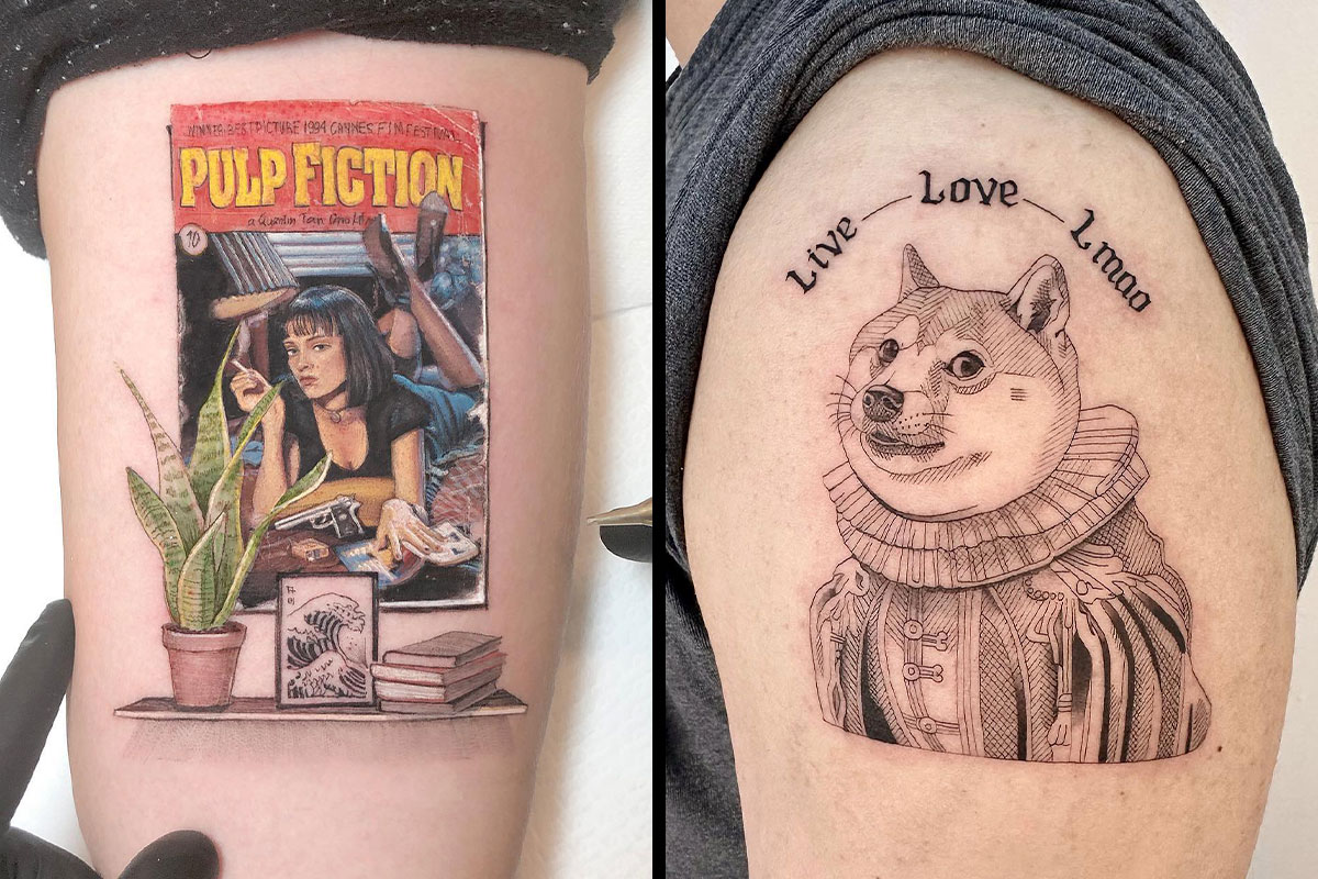 Mia Wallace pulp fiction tattoo Exeter tattooist Hannya Jayne