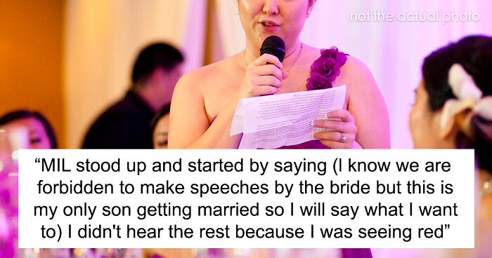 Bride Is Livid The Groom’s Mother Made A Speech Even Though She Asked Guests In Advance To Not Give Speeches At Her Wedding