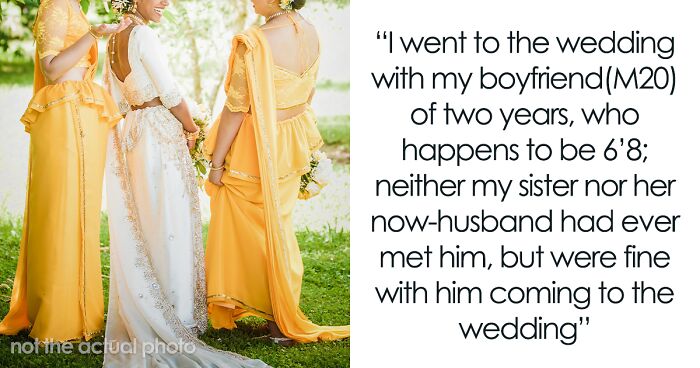 Woman Brings Her 6’8” Boyfriend To Wedding Where Groom Is Just 5’9”, Bride Gets So Upset She Snaps At Her