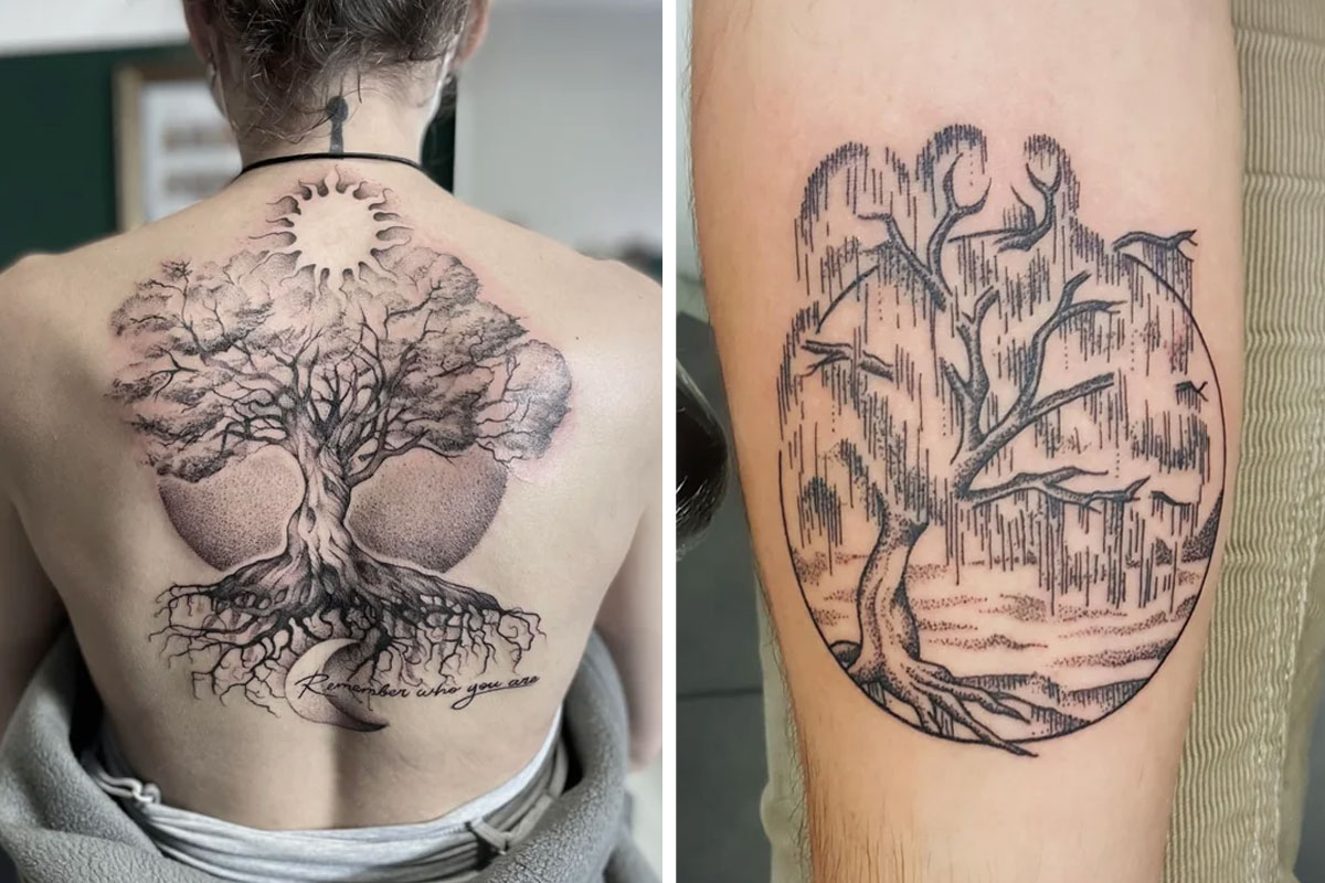 50 Simple Tree Tattoos For Men  YouTube