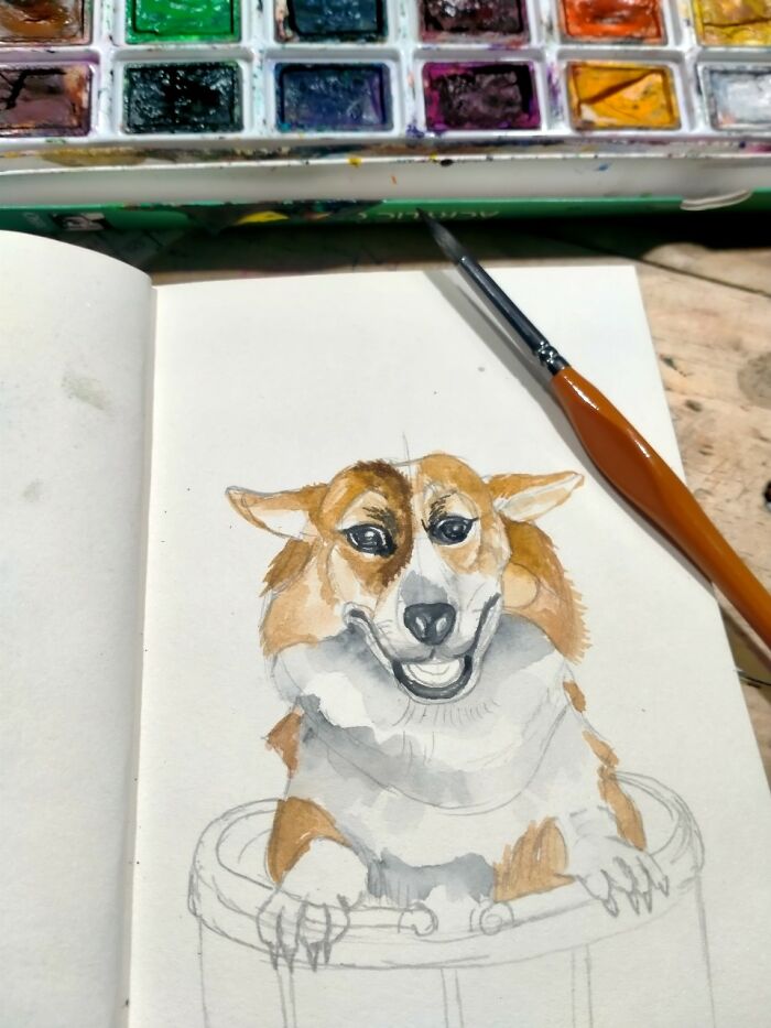 I Create Watercolor Paintings With Dogs