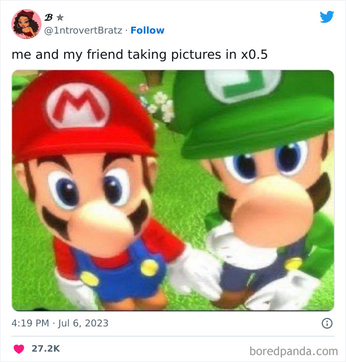 mario and luigi from a 0.5x upper angle meme