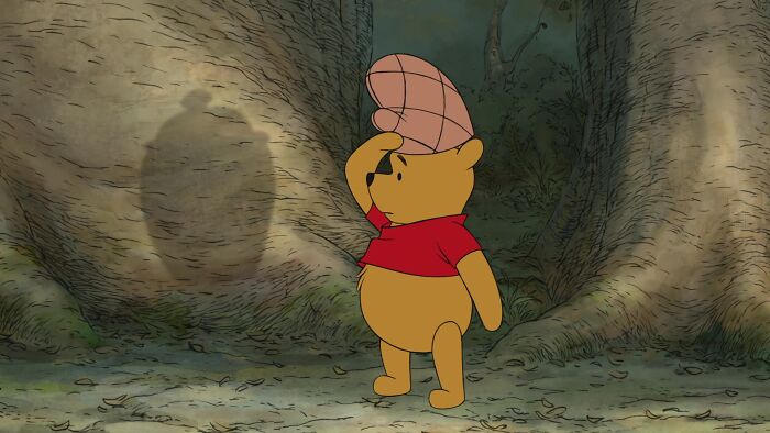 Winnie the Pooh in the forest