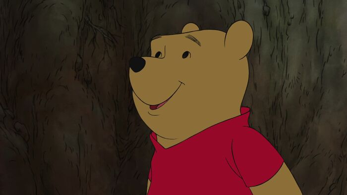 Winnie the Pooh being happy