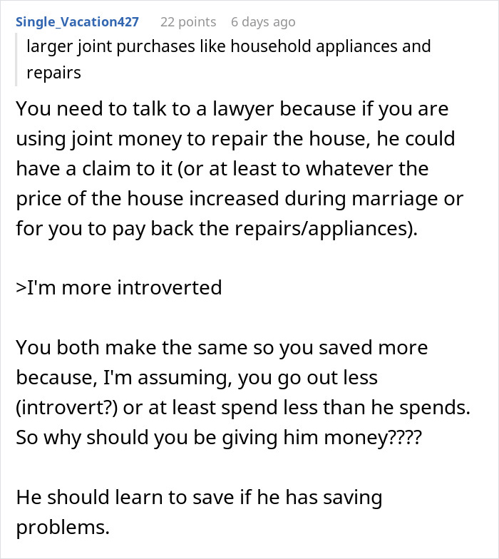 Husband Accuses Wife Of "Financial Infidelity" Because Of How Much She Has Saved, People Call Him Out