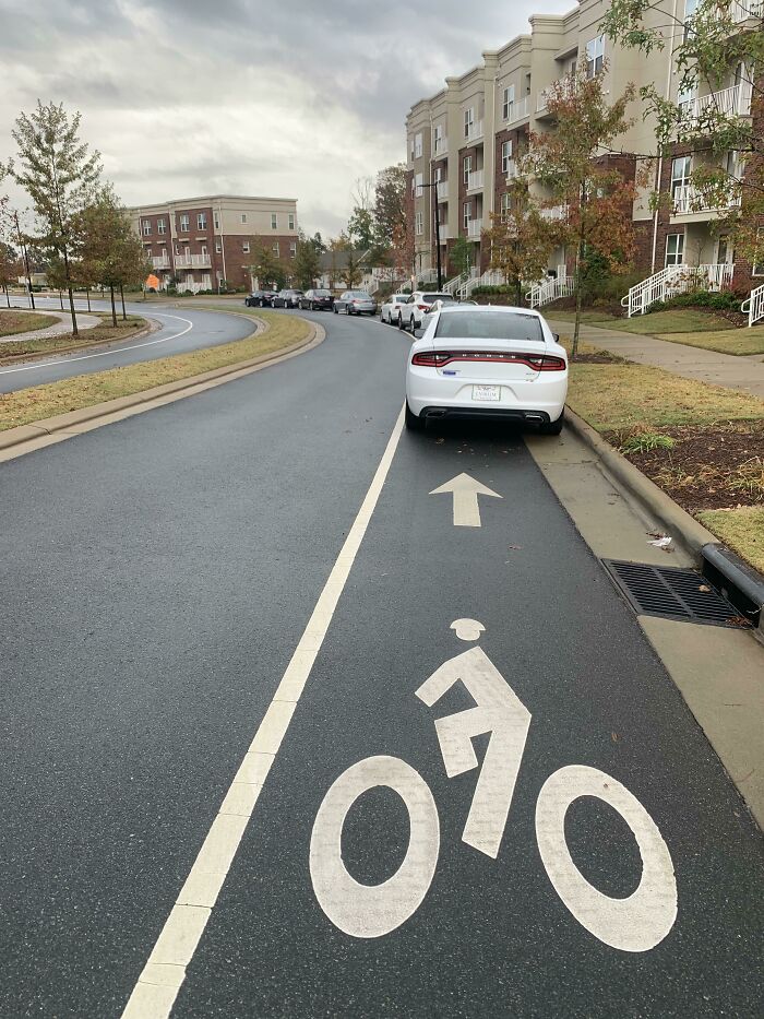 My Apologies For Trying To Bike In The Car Storage Lane