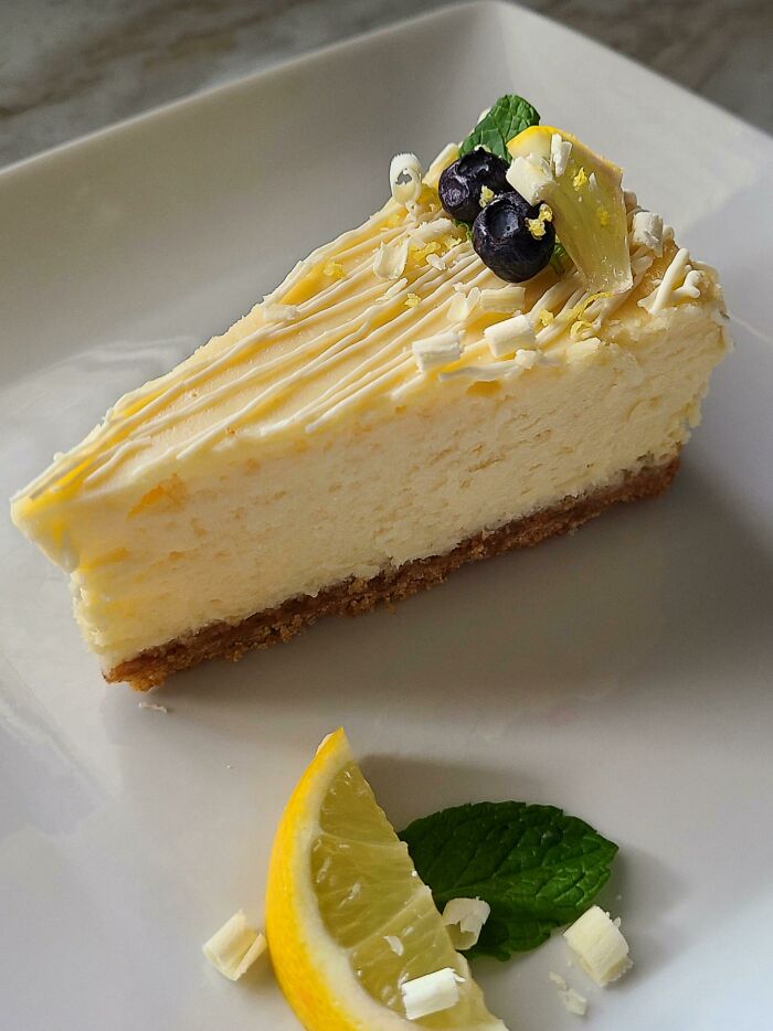 White Chocolate Lemon Cheesecake I Made! Favorite Flavor