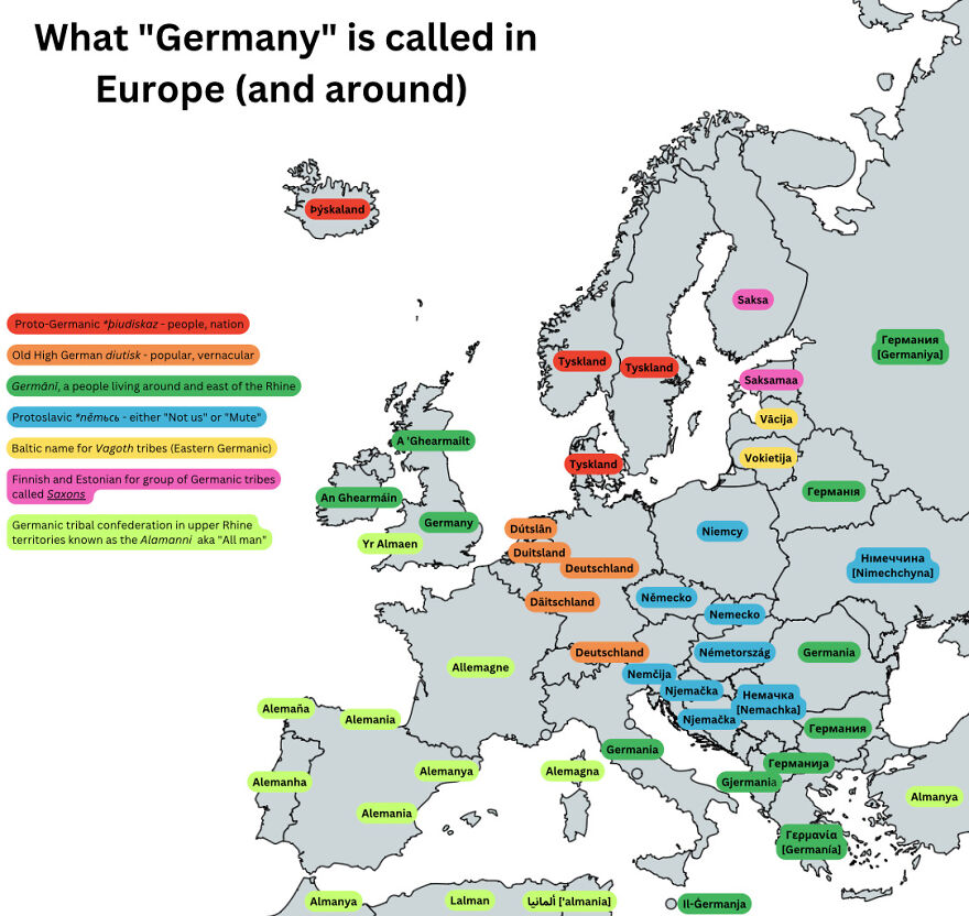 What And Why "Germany" Is Called Around Its Neighbours. Sorry If I Missed Your Language. Not A Polyglot.