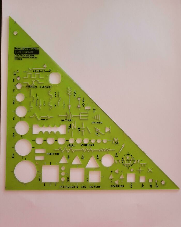 My Dad's "Electro Master R-375 Design Template" For Diagramming Electrical Power And Control