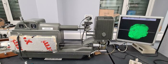 A Hilger And Watts Gauge Block Interferometer. You Can Use This To Measure Interference Fringes Of Gauge Blocks Wrung To A Flat Platen To Determine Their Size. This Is Used As The Start Of A Dimensional Traceability Chain